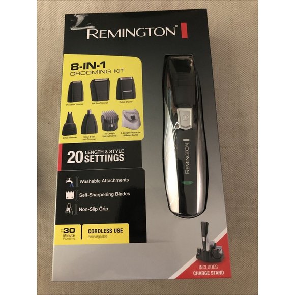 Remington 8-In-1 Grooming Kit Rechargeable Cordless 20 Length & Style Settings - Picture 1 of 8